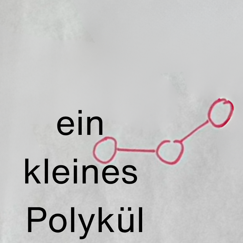 Schematische Darstellung eines kleineren Polyküls mit wenigen miteinander verbundenen Personen.